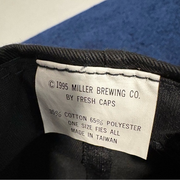 1995 Miller Genuine Draft MGD Beer NASCAR Racing Hat Cap Snapback Checker Flag - Picture 5 of 5